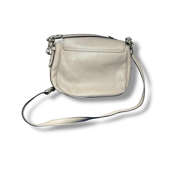 Kate Spade New York Crossbody Bag Nude Taupe Pebbled Leather Flap Purse - Picture 8 of 15